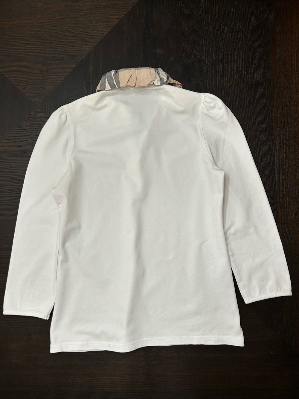 BURBERRY BRIT NOVA CHECK 3/4 SLEEVE PREPPY STYLE COLLAR POLO SHIRT - Picture 6 of 7